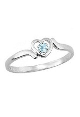gorgeous little march baby birthstone ring